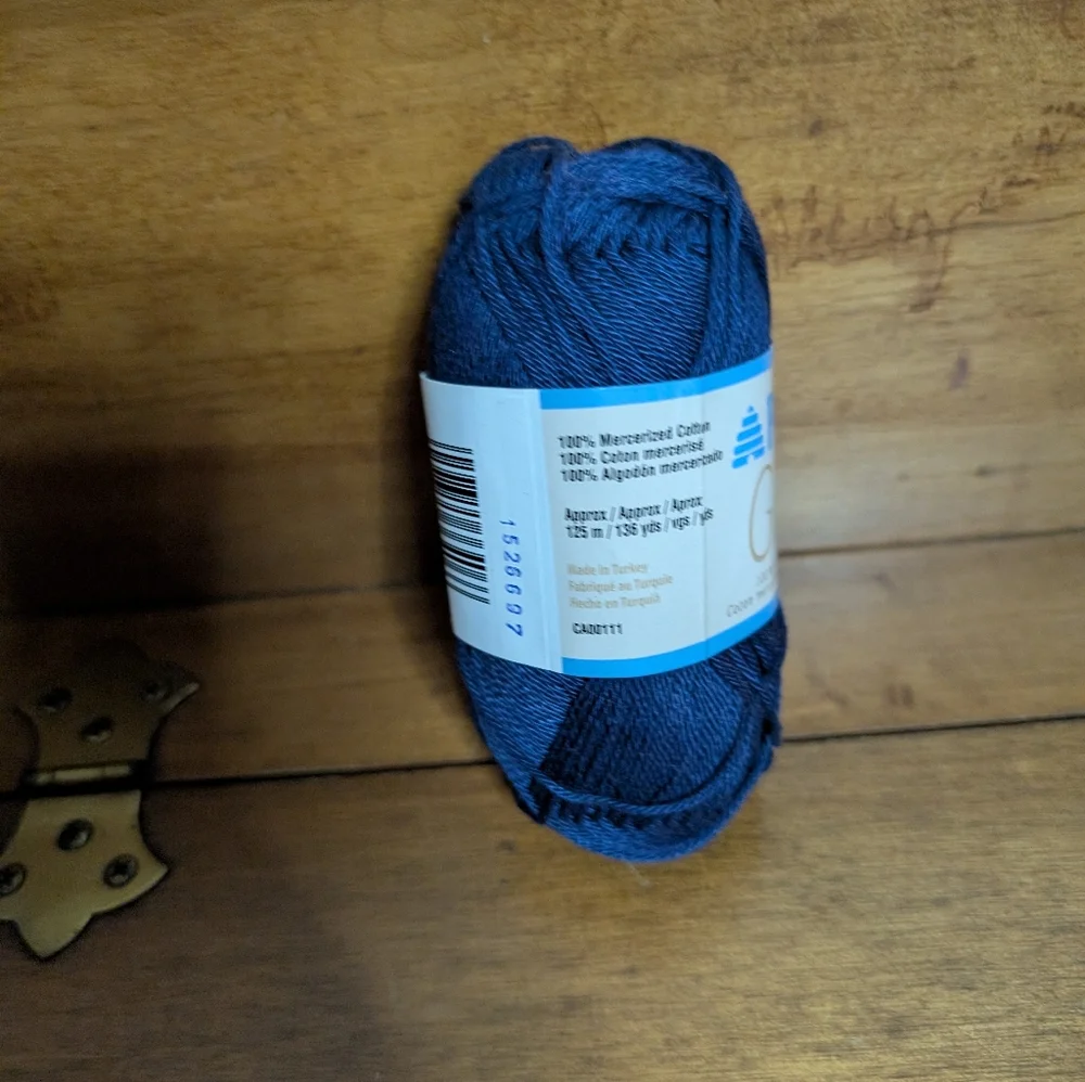 Patons Grace 100% Mercerized Cotton Navy Yarn